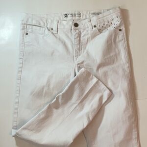 Anne Klein Ankle Cropped Studded Jeans